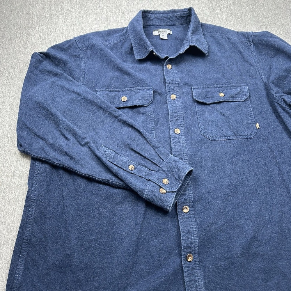 Gander Mountain Guide Series Mens 2XL‎ Heavyweight Chamois Flannel Shirt Blue